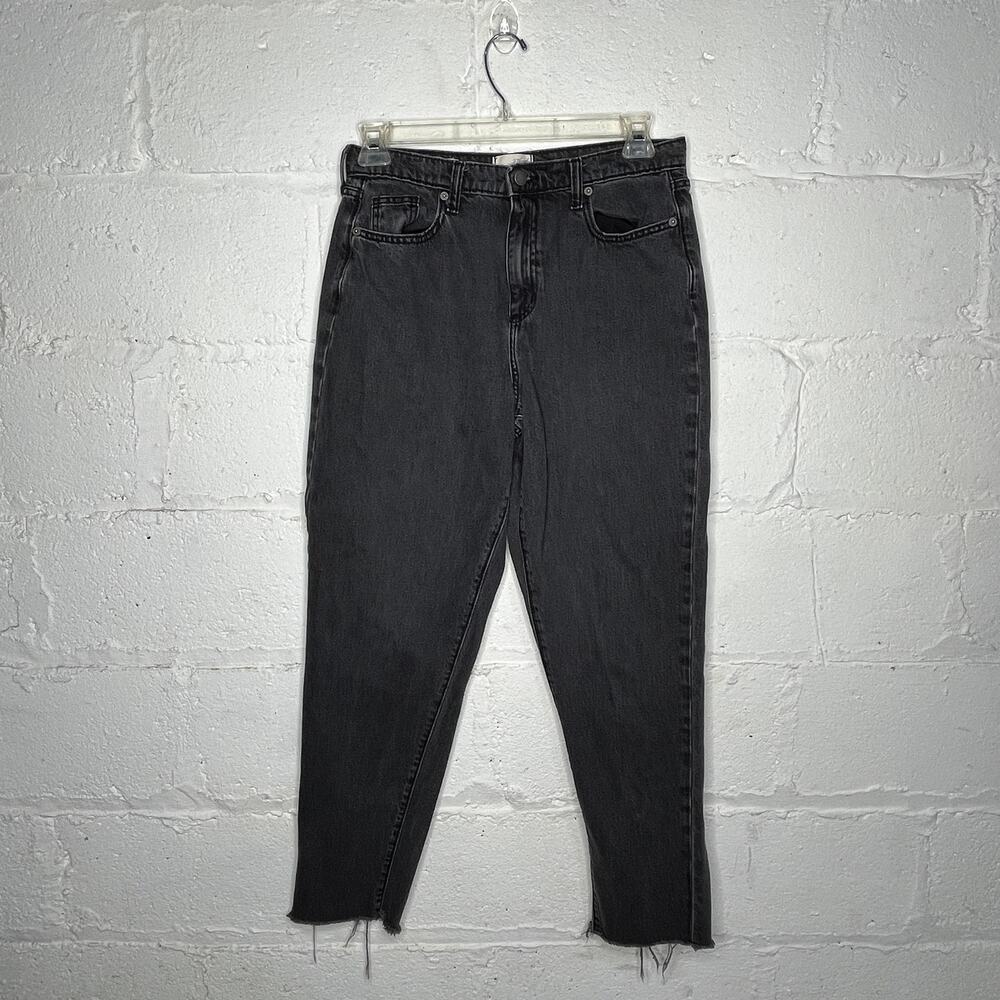 Universal Thread Women's High Rise Boyfriend Frayed Hem‎ Black Weans Size 8R